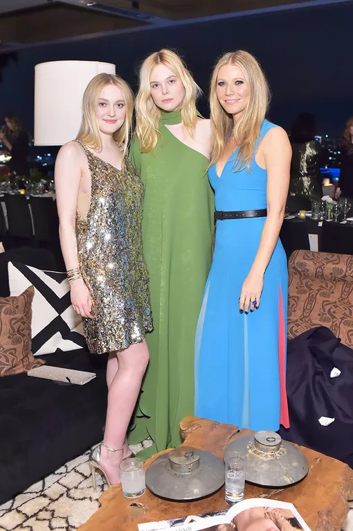 Дакота и Эль Фаннинг и Гвинет Пэлтроу Дакота и Эль Фаннинг и Гвинет Пэлтроу