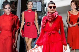 Носить красное платье как звезда: 5 уроков от знаменитостей